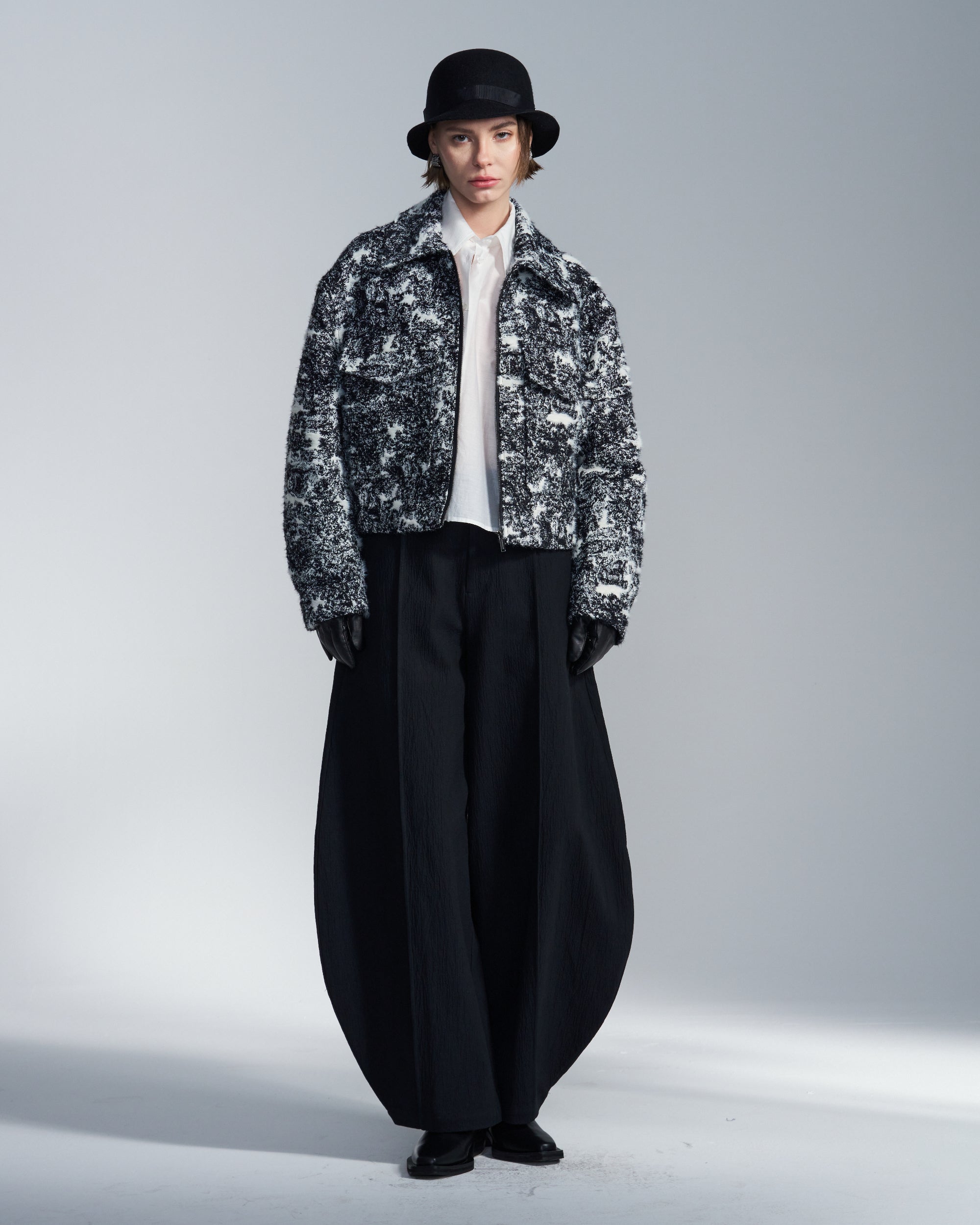 HARRISON WONG | Hairy Abstract Jacquard Zipper Jacket – HARAJUKU