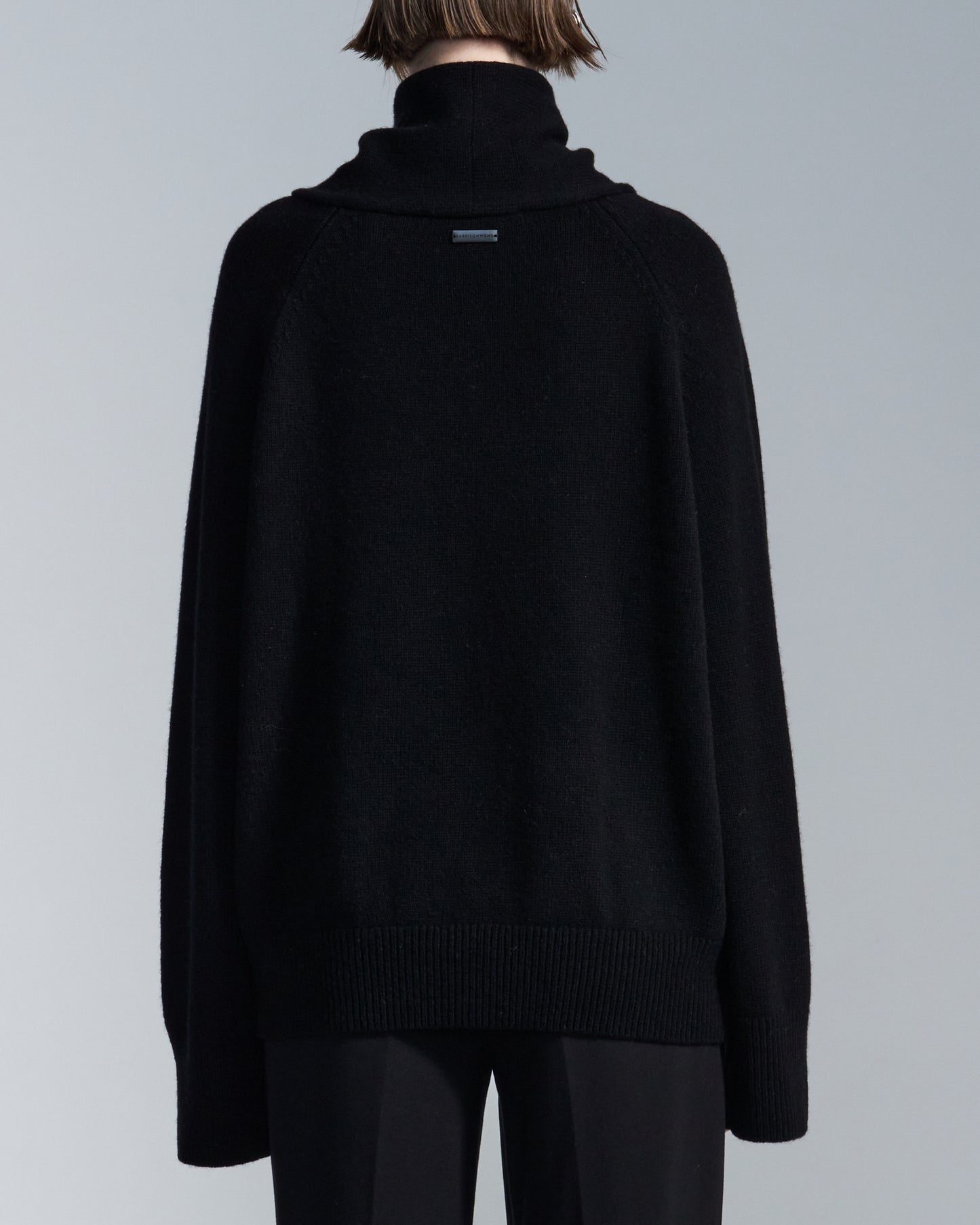 HARRISON WONG / Drape Cowl Neck Sweater - Black