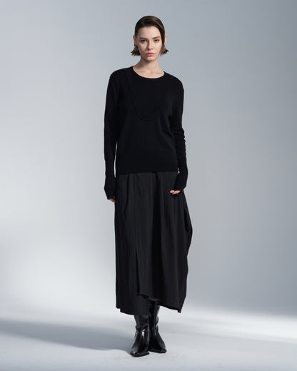 HARRISON WONG / Rayon Cupro Wrap Skirt
