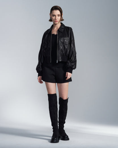 HARRISON WONG / Wool Blend Shorts