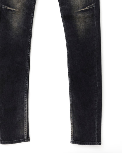 ys Yuji SUGENO / USED Hybrid Denim Skinny Pants - DARK GRAY