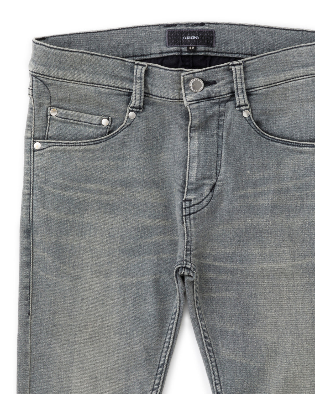 ys Yuji SUGENO / USED Hybrid Denim Skinny Pants - GRAY