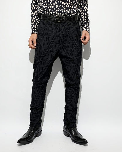 ys Yuji SUGENO / Cut Jacquard Semi-Sarrouel Trousers
