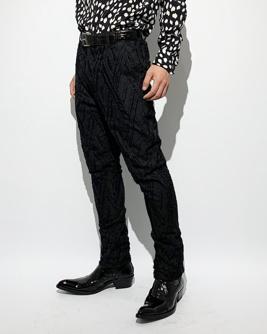 ys Yuji SUGENO / Cut Jacquard Semi-Sarrouel Trousers