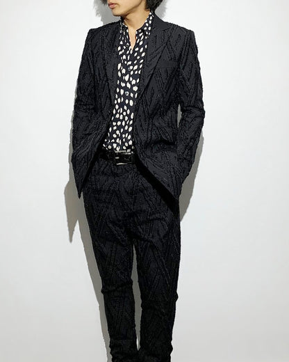 ys Yuji SUGENO / Cut Jacquard Notched Lapel 1B Jacket