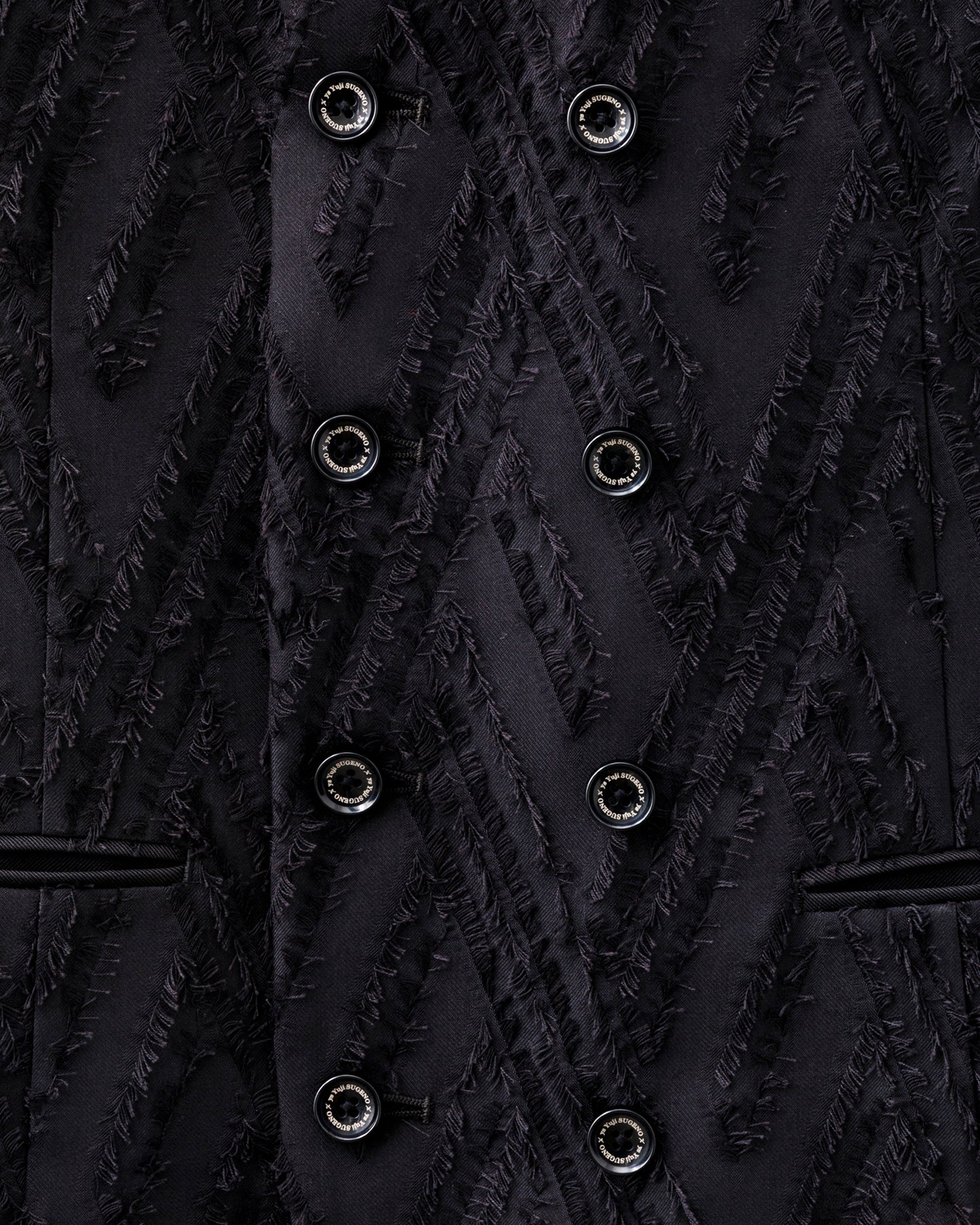 ys Yuji SUGENO / Cut Jacquard Double Long Vest