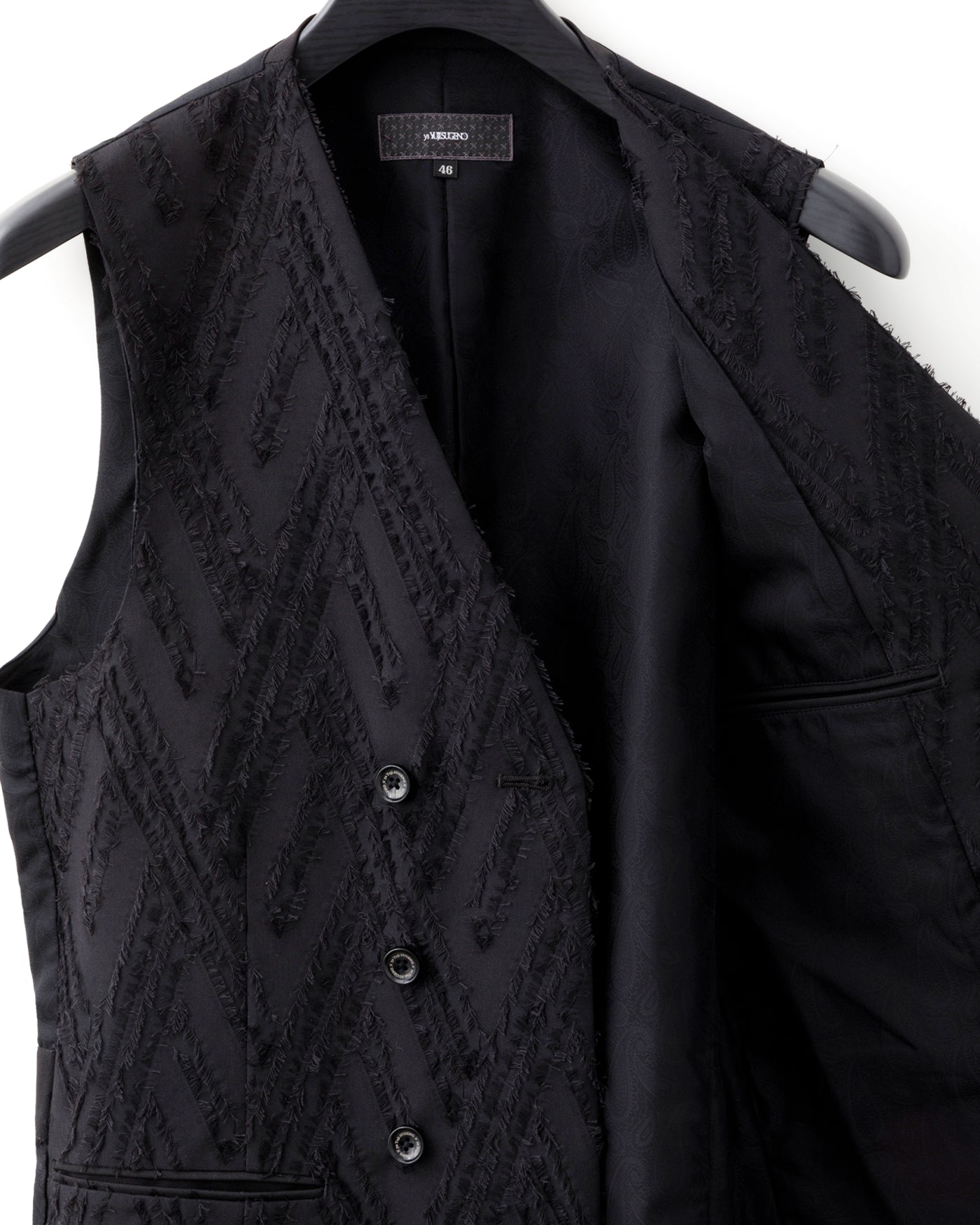 ys Yuji SUGENO / Cut Jacquard Double Long Vest