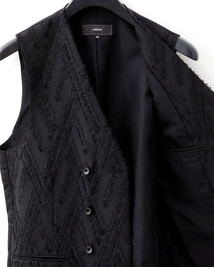 ys Yuji SUGENO / Cut Jacquard Double Long Vest