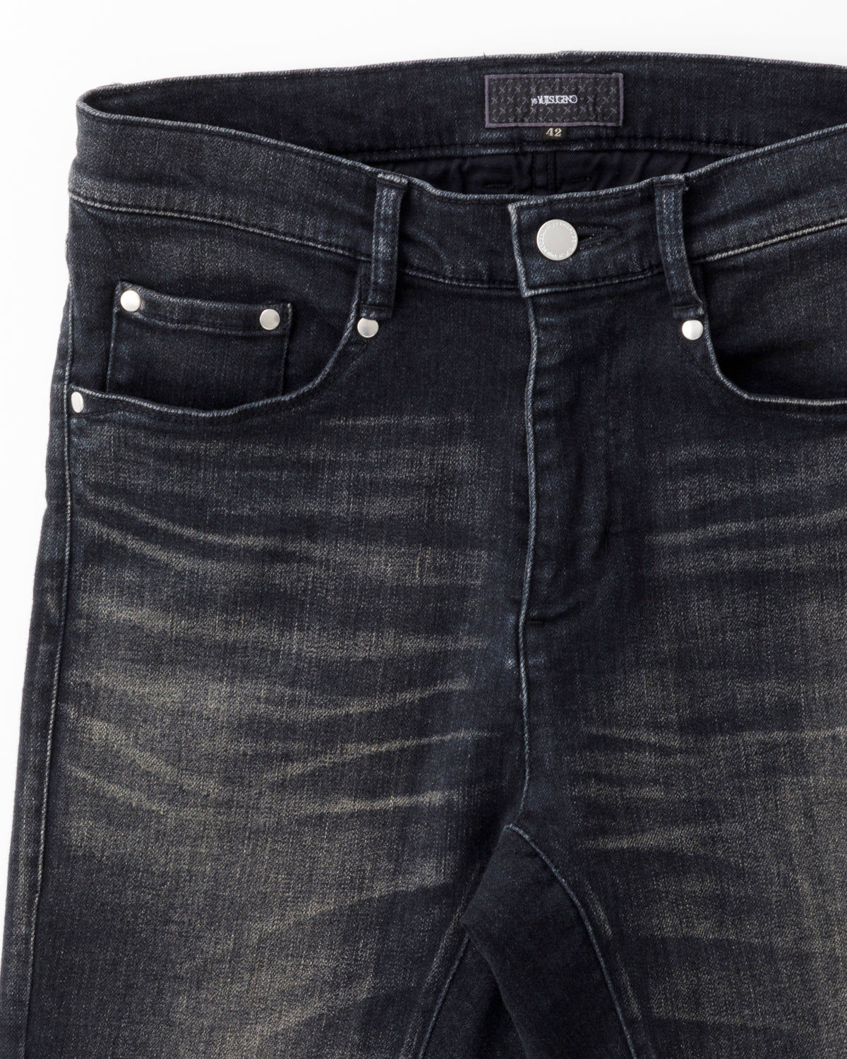 ys Yuji SUGENO / USED Supima CO Hybrid Denim Sarrouel Skinny Pants - DARK GRAY