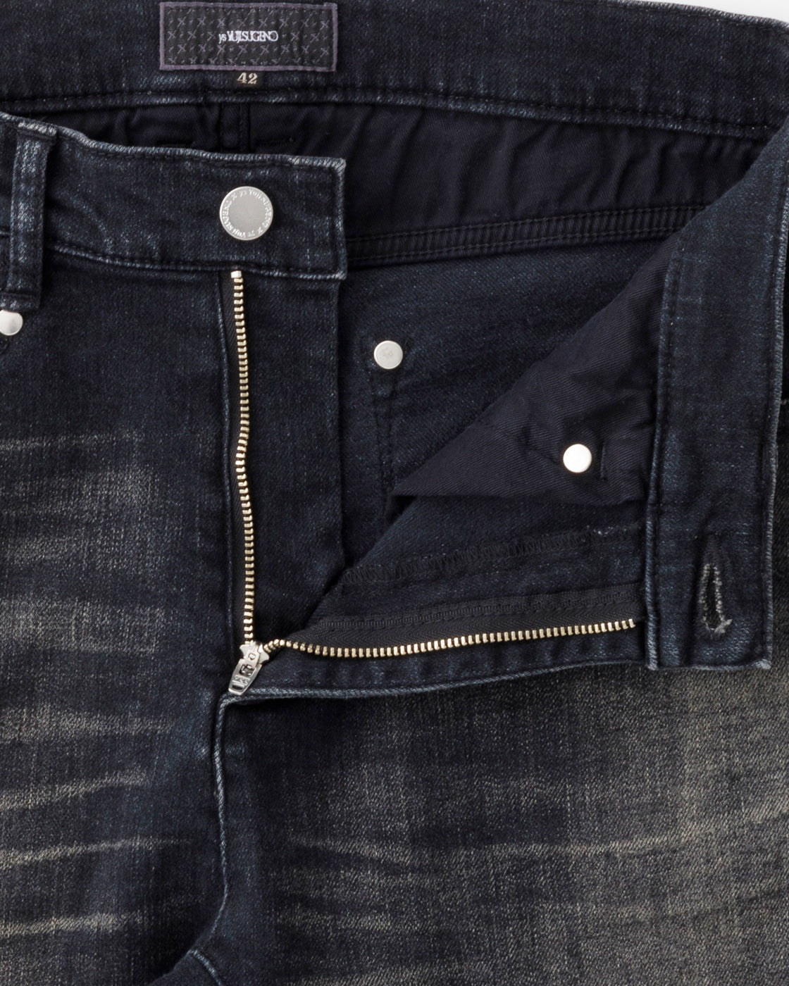 ys Yuji SUGENO / USED Supima CO Hybrid Denim Sarrouel Skinny Pants - DARK GRAY