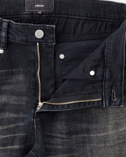 ys Yuji SUGENO / USED Supima CO Hybrid Denim Sarrouel Skinny Pants - DARK GRAY