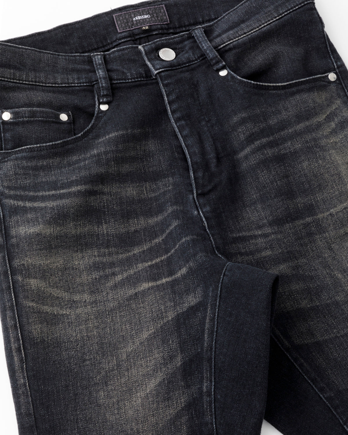 ys Yuji SUGENO / USED Supima CO Hybrid Denim Sarrouel Skinny Pants - DARK GRAY