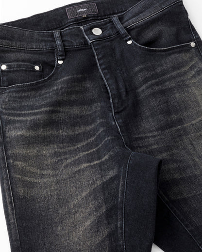 ys Yuji SUGENO / USED Supima CO Hybrid Denim Sarrouel Skinny Pants - DARK GRAY