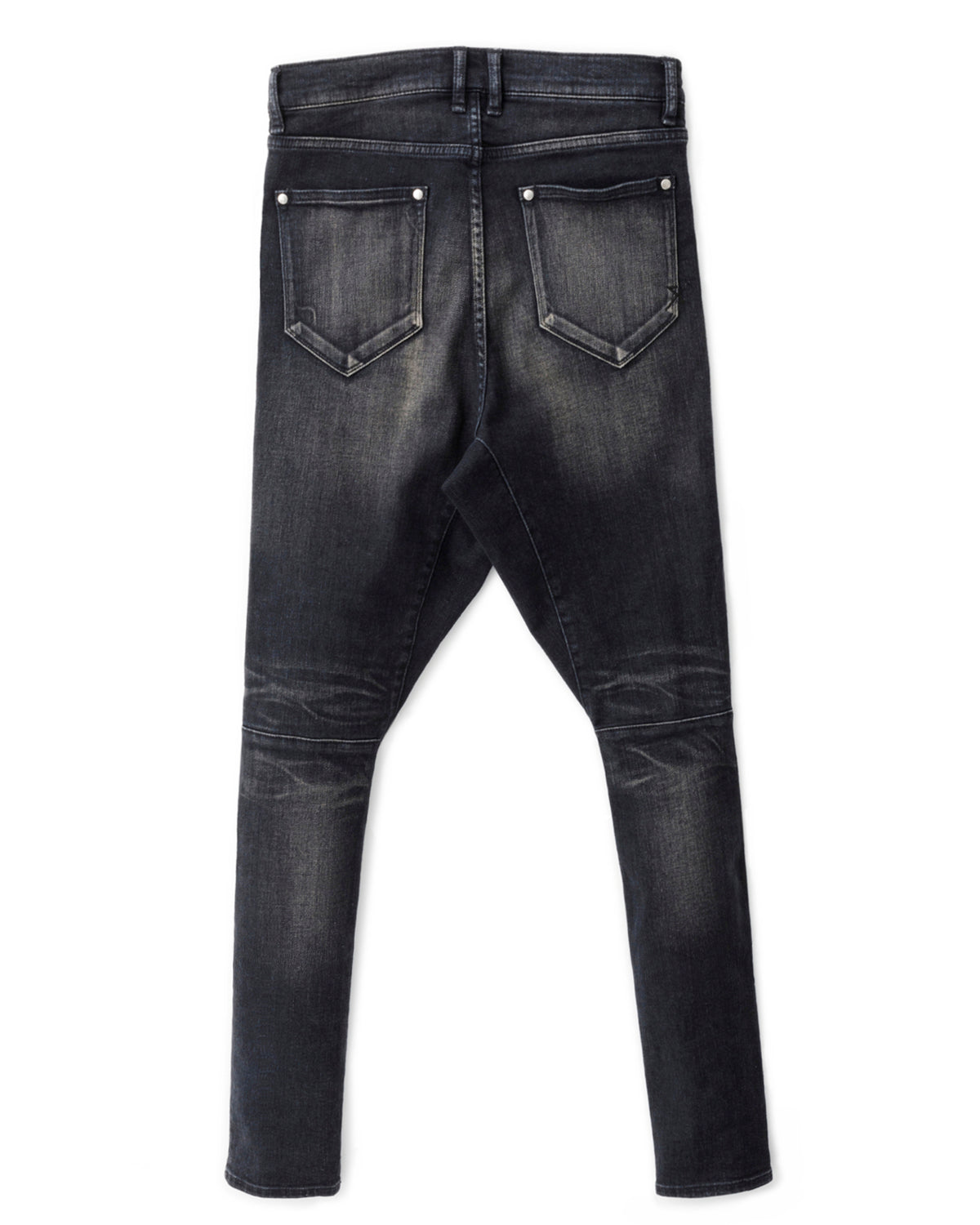 ys Yuji SUGENO / USED Supima CO Hybrid Denim Sarrouel Skinny Pants - DARK GRAY