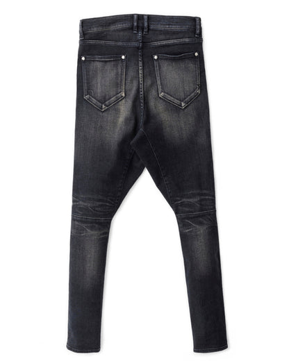 ys Yuji SUGENO / USED Supima CO Hybrid Denim Sarrouel Skinny Pants - DARK GRAY