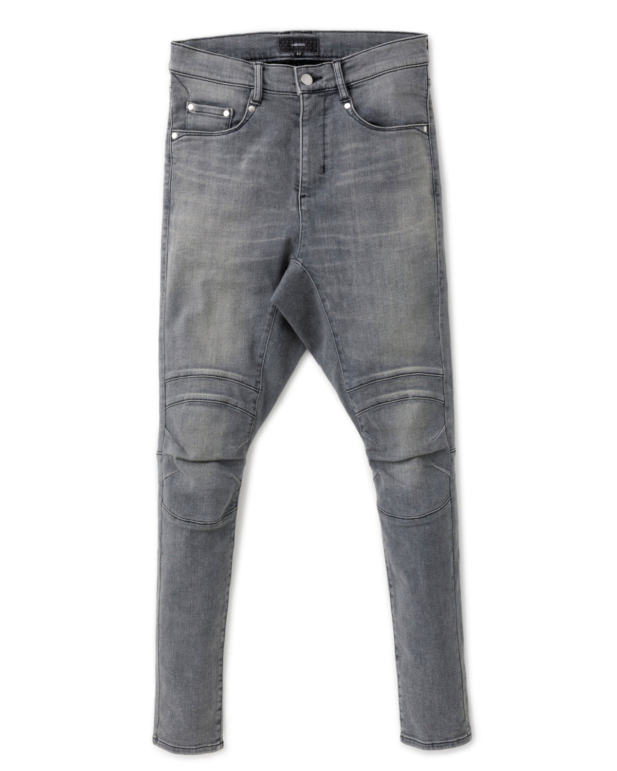 ys Yuji SUGENO / USED Supima CO Hybrid Denim Sarrouel Skinny Pants - GRAY