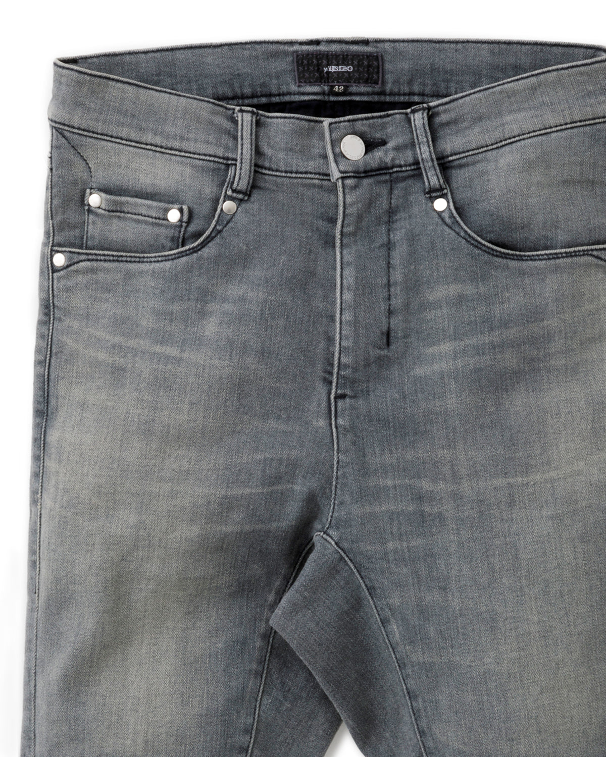 ys Yuji SUGENO / USED Supima CO Hybrid Denim Sarrouel Skinny Pants - GRAY