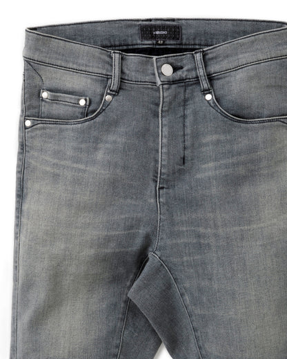 ys Yuji SUGENO / USED Supima CO Hybrid Denim Sarrouel Skinny Pants - GRAY