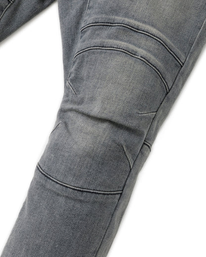 ys Yuji SUGENO / USED Supima CO Hybrid Denim Sarrouel Skinny Pants - GRAY