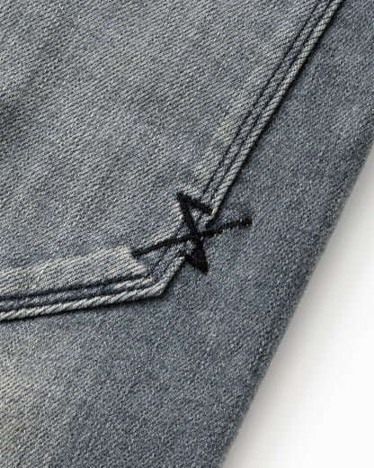 ys Yuji SUGENO / USED Supima CO Hybrid Denim Sarrouel Skinny Pants - GRAY