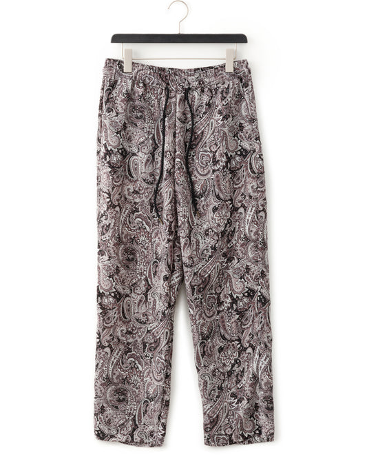 ADULT by YUJISUGENO / Paisley Pattern Sarrouel Wide Pants - BLACK