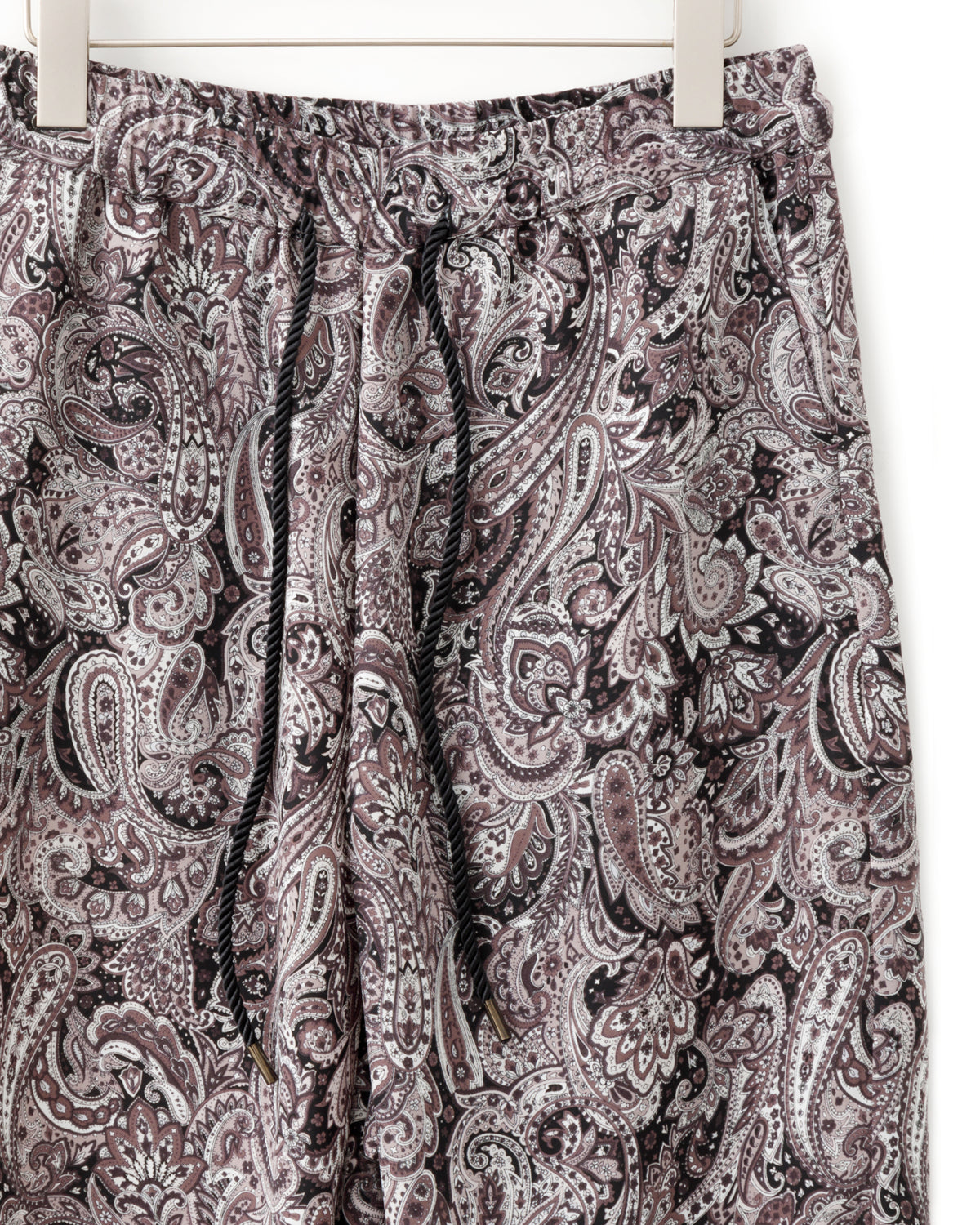 ADULT by YUJISUGENO / Paisley Pattern Sarrouel Wide Pants - BLACK