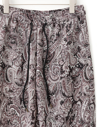 ADULT by YUJISUGENO / Paisley Pattern Sarrouel Wide Pants - BLACK
