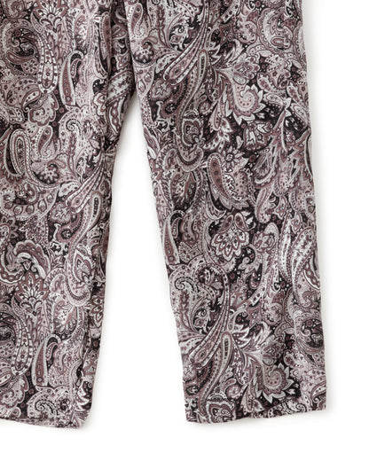 ADULT by YUJISUGENO / Paisley Pattern Sarrouel Wide Pants - BLACK