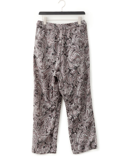 ADULT by YUJISUGENO / Paisley Pattern Sarrouel Wide Pants - BLACK