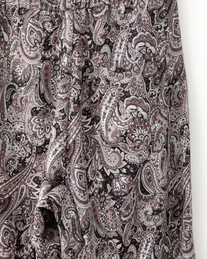 ADULT by YUJISUGENO / Paisley Pattern Sarrouel Wide Pants - BLACK