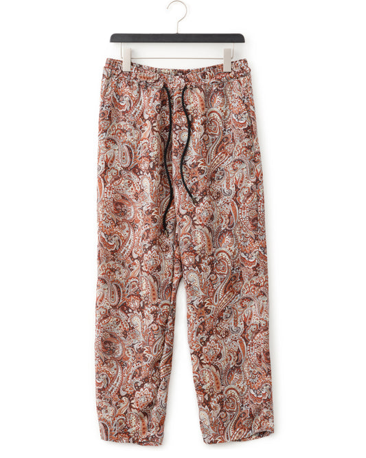 ADULT by YUJISUGENO / Paisley Pattern Sarrouel Wide Pants - BROWN