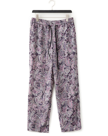 ADULT by YUJISUGENO / Paisley Pattern Sarrouel Wide Pants - PURPLE