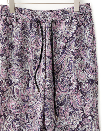 ADULT by YUJISUGENO / Paisley Pattern Sarrouel Wide Pants - PURPLE