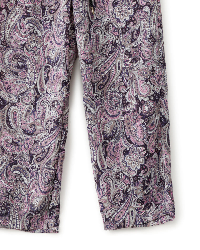 ADULT by YUJISUGENO / Paisley Pattern Sarrouel Wide Pants - PURPLE