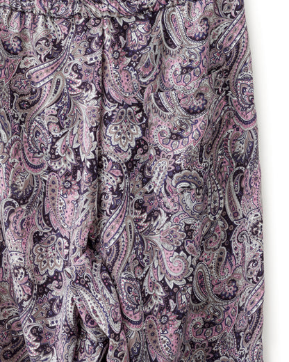 ADULT by YUJISUGENO / Paisley Pattern Sarrouel Wide Pants - PURPLE