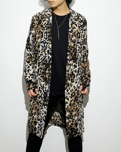 ADULT by YUJISUGENO / Leopard Pattern Long Shirt Jacket
