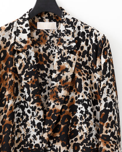 ADULT by YUJISUGENO / Leopard Pattern Long Shirt Jacket