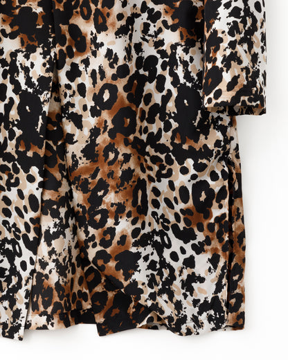 ADULT by YUJISUGENO / Leopard Pattern Long Shirt Jacket