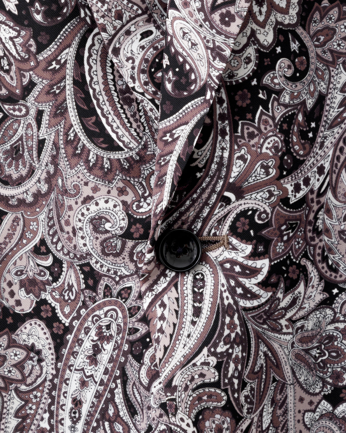 ADULT by YUJISUGENO / Paisley Pattern Long Shirt Jacket - BLACK