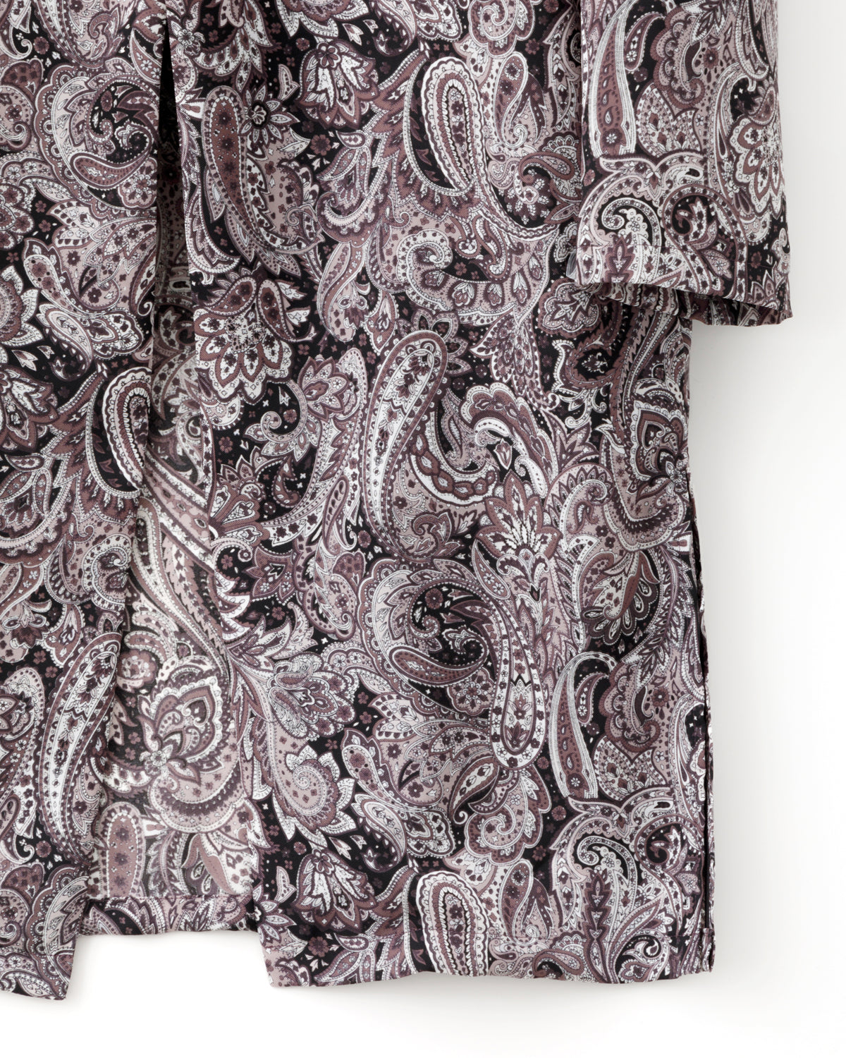 ADULT by YUJISUGENO / Paisley Pattern Long Shirt Jacket - BLACK