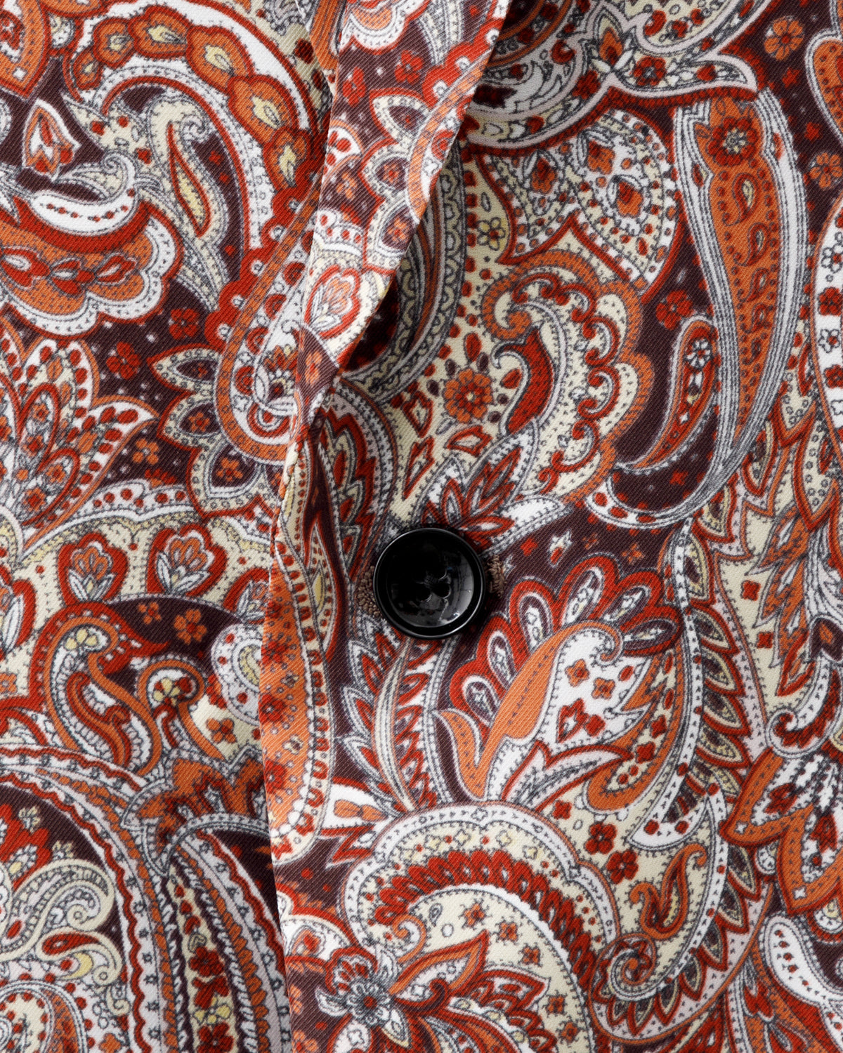 ADULT by YUJISUGENO / Paisley Pattern Long Shirt Jacket - BROWN