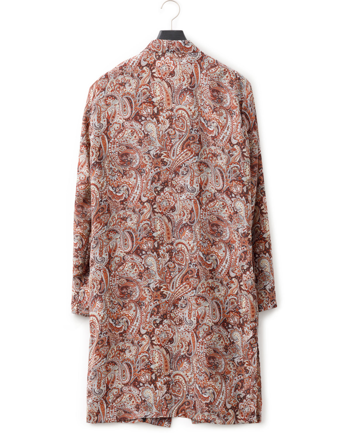 ADULT by YUJISUGENO / Paisley Pattern Long Shirt Jacket - BROWN