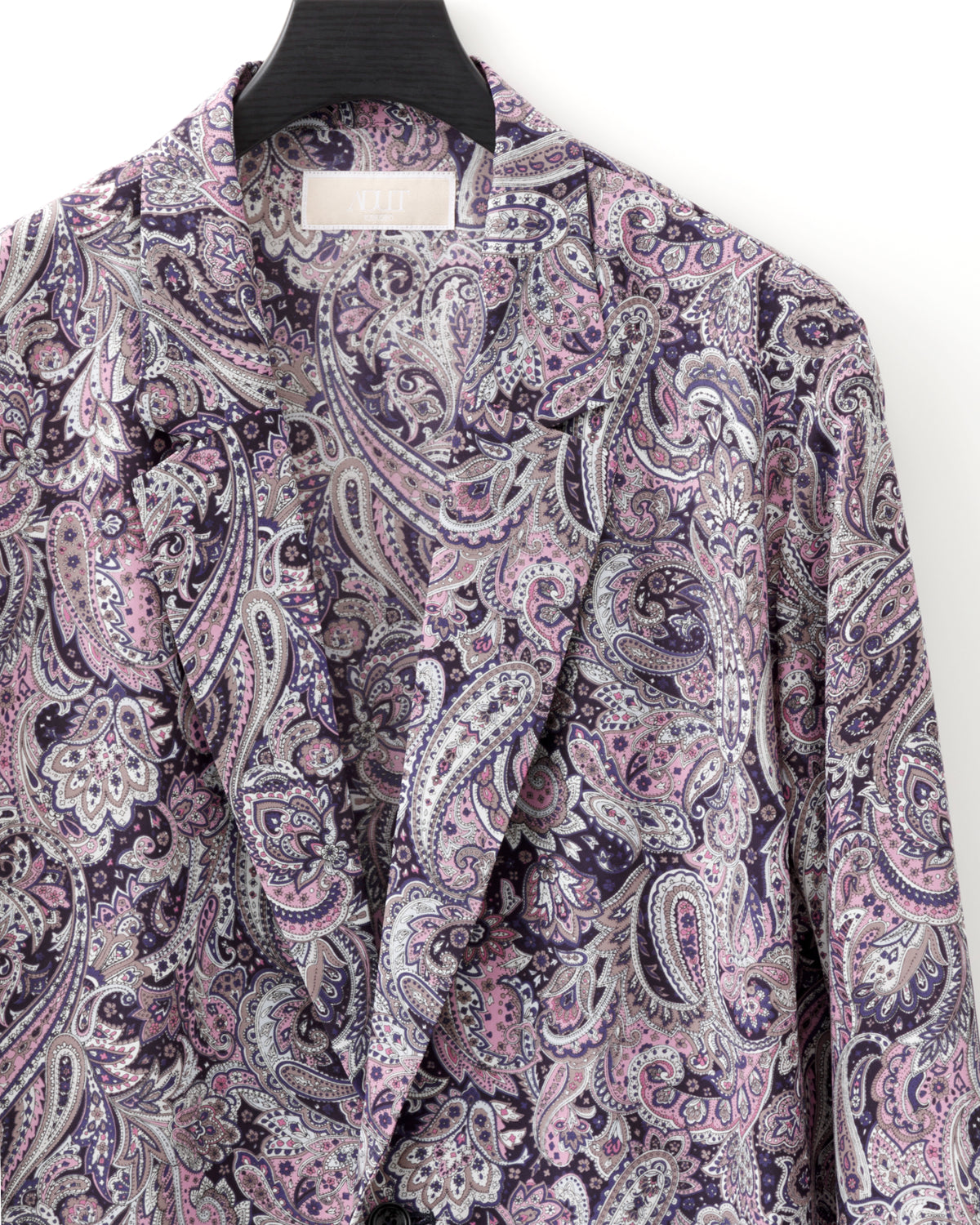 ADULT by YUJISUGENO / Paisley Pattern Long Shirt Jacket - PURPLE