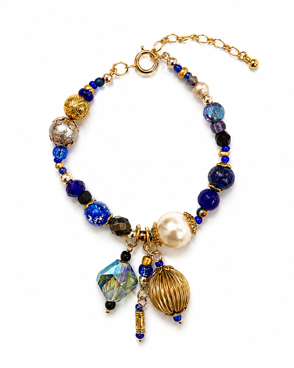 Ranunculus / "Blue Night" Bracelet