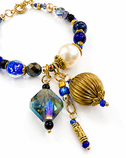 Ranunculus / "Blue Night" Bracelet