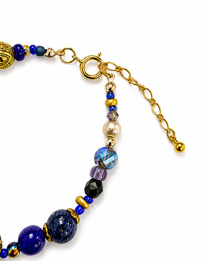Ranunculus / "Blue Night" Bracelet