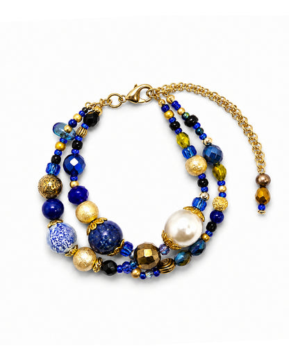 Ranunculus / "Blue Night" 2 Bracelet
