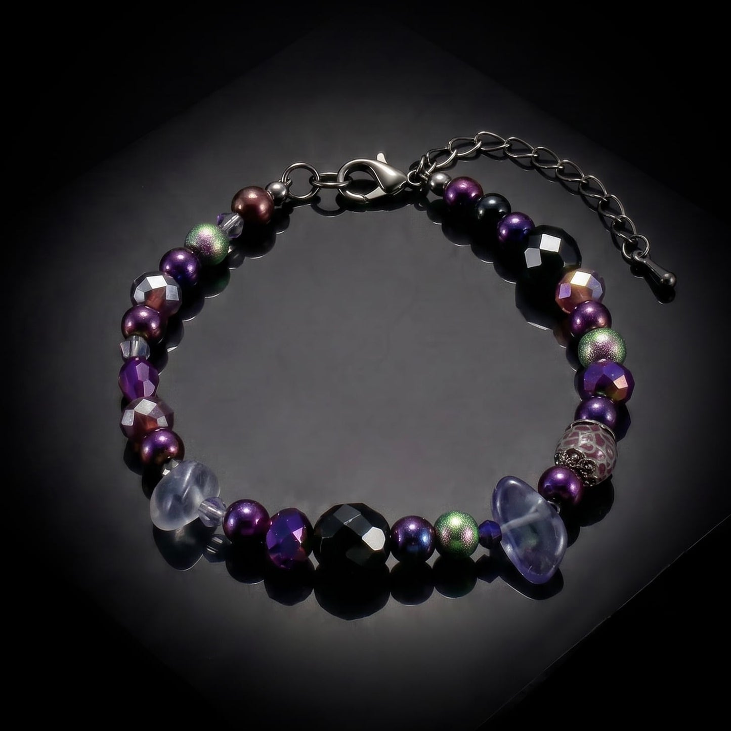 Ranunculus / "Neo" Bracelet + Crystal