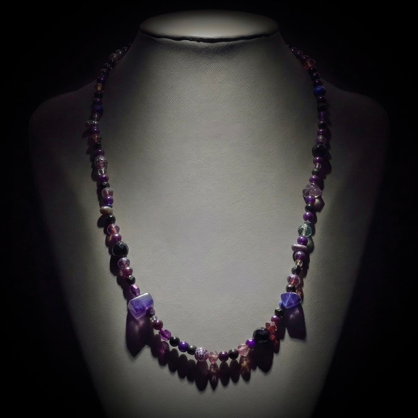 Ranunculus / "Neo" Necklace + Crystal