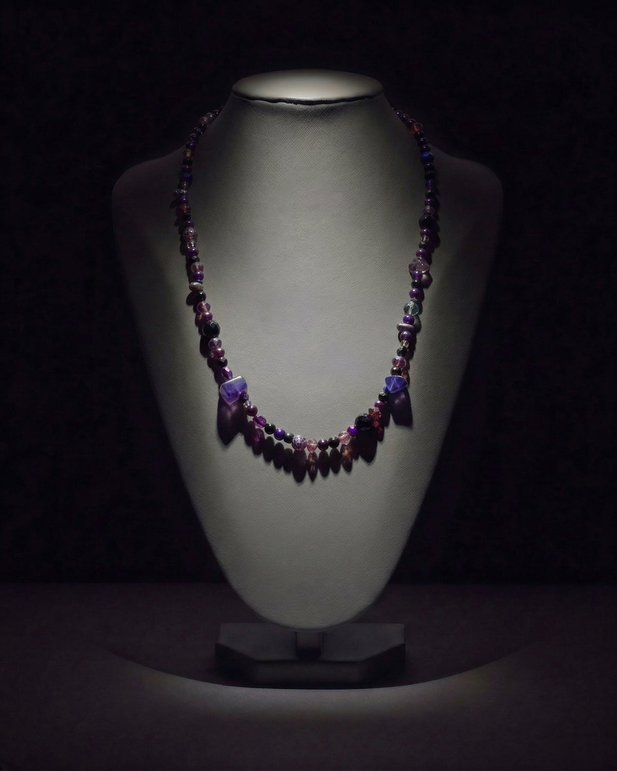 Ranunculus / "Neo" Necklace + Crystal